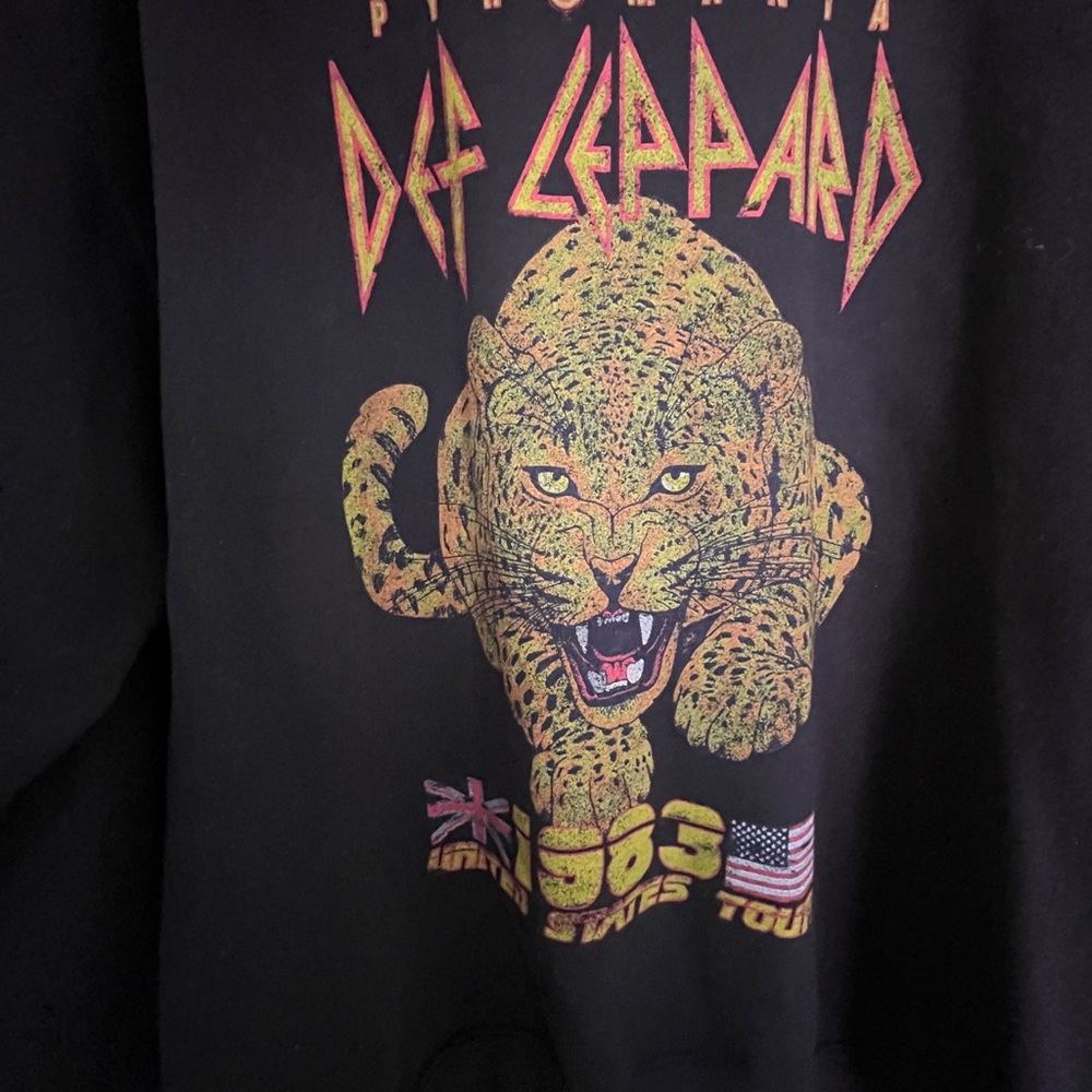 Def Leppard Graphic Black Sweatshirt